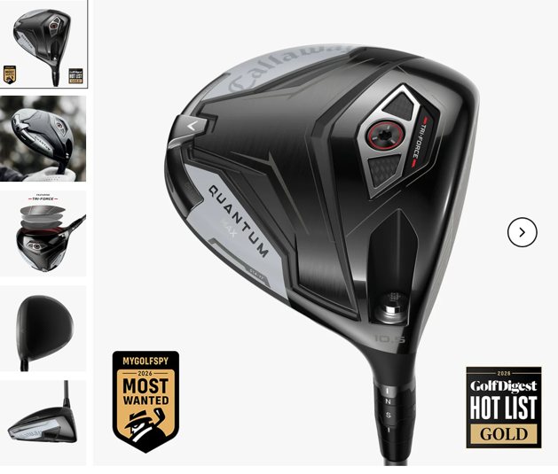 Callaway Quantum Max driver, 10.5 degrees.
